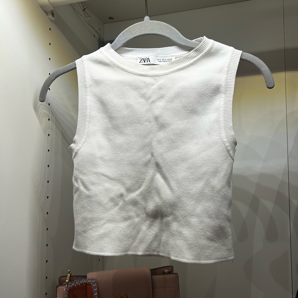 Zara White Tank Top